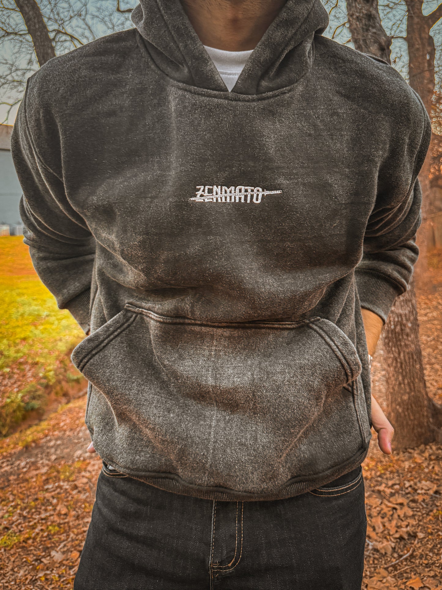 Vagabond Oversized Pull Over Hoodie (Acid Washed)