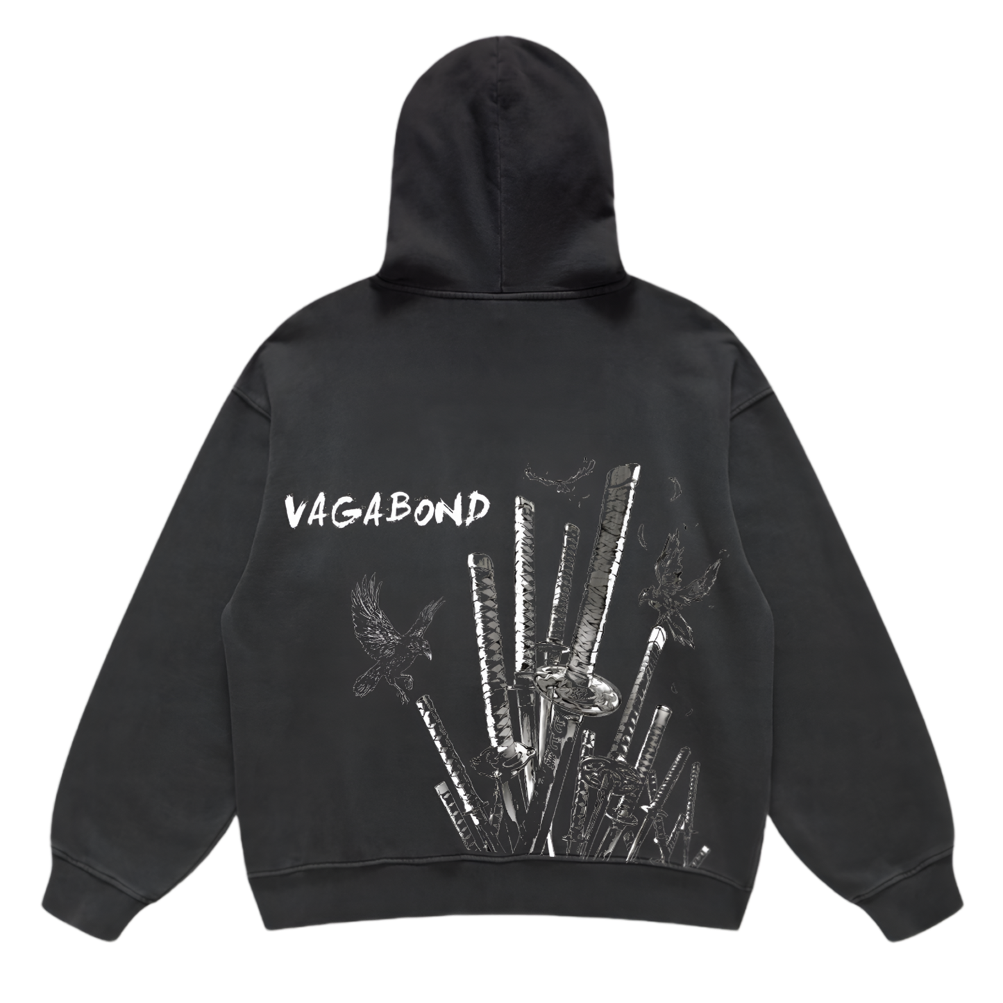 Vagabond Oversized Pull Over Hoodie (Acid Washed)