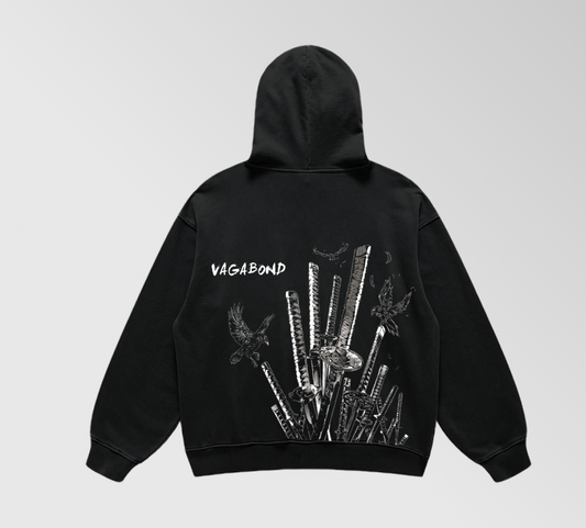 Vagabond Oversized Pull Over Hoodie (Acid Washed)