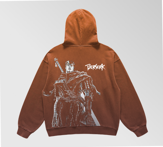 Berserk Core Oversized Pull Over Hoodie (Acid Washed)